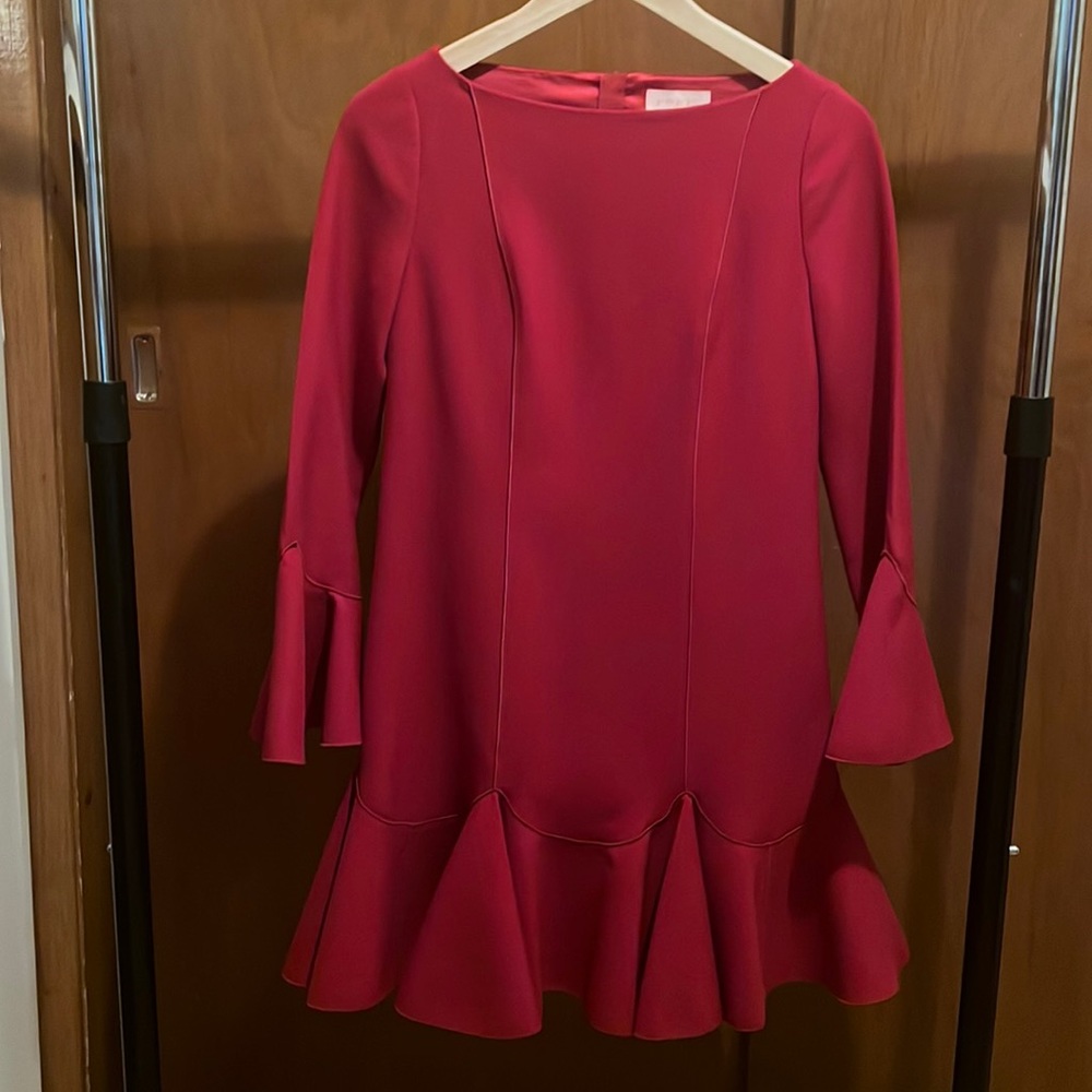 Deep red PORTS dress.